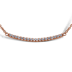 Curved Diamond Bar Necklace - Sydney Rosen