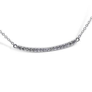 Curved Diamond Bar Necklace - Sydney Rosen