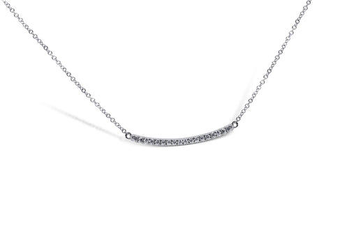 Curved Diamond Bar Necklace - Sydney Rosen