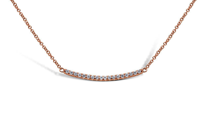 Curved Diamond Bar Necklace - Sydney Rosen