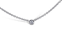 Bezel Set Solitaire Diamond Necklace - Sydney Rosen