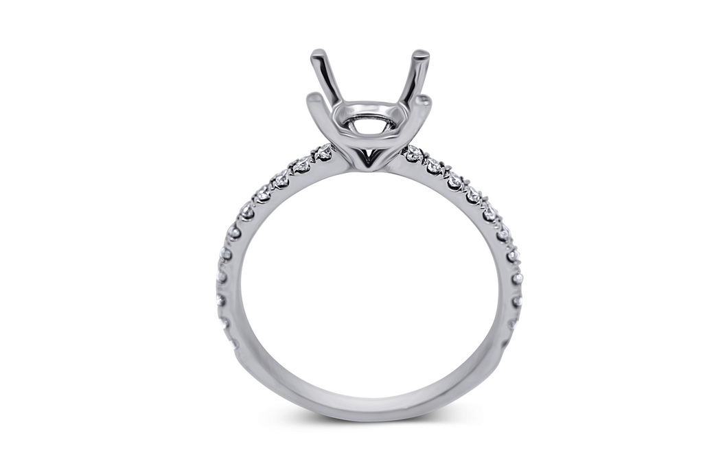 Pave Diamond Engagement Ring Setting - Sydney Rosen