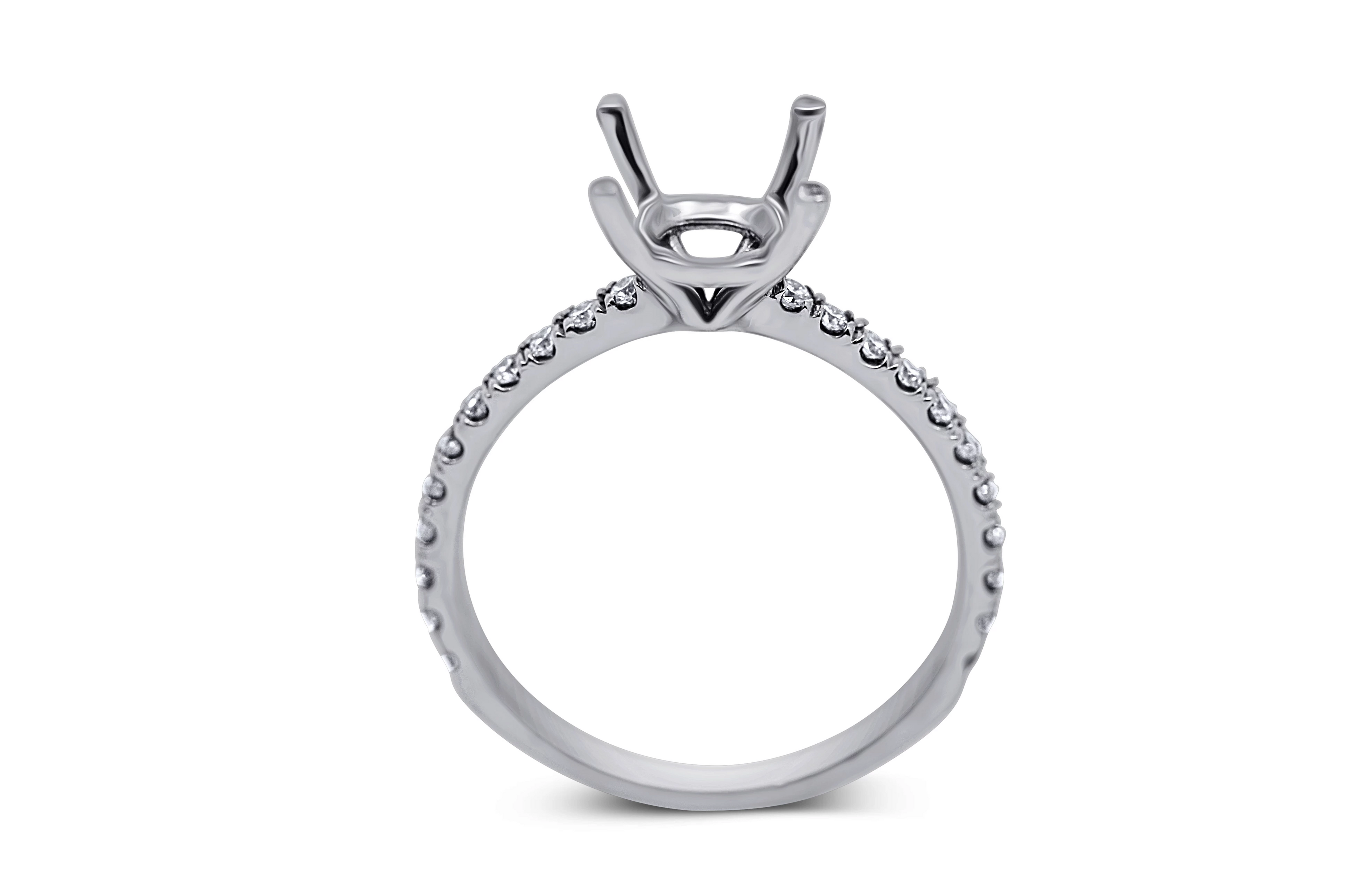 Pave Diamond Engagement Ring Setting - Sydney Rosen