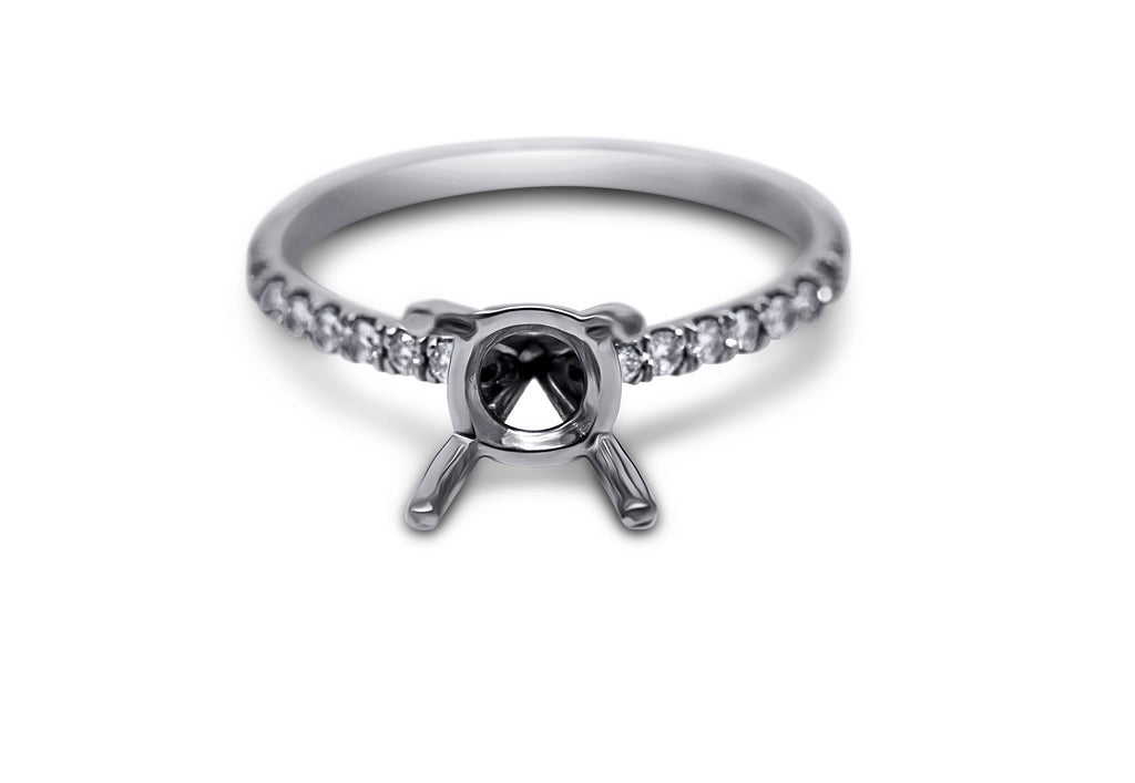Pave Diamond Engagement Ring Setting - Sydney Rosen