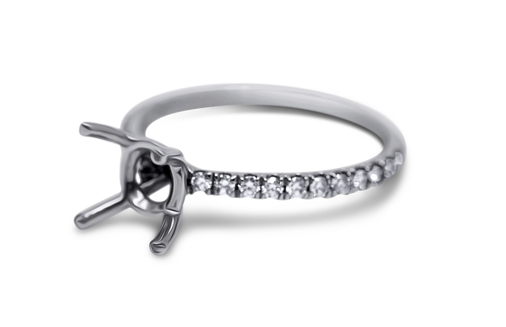 Pave Diamond Engagement Ring Setting - Sydney Rosen