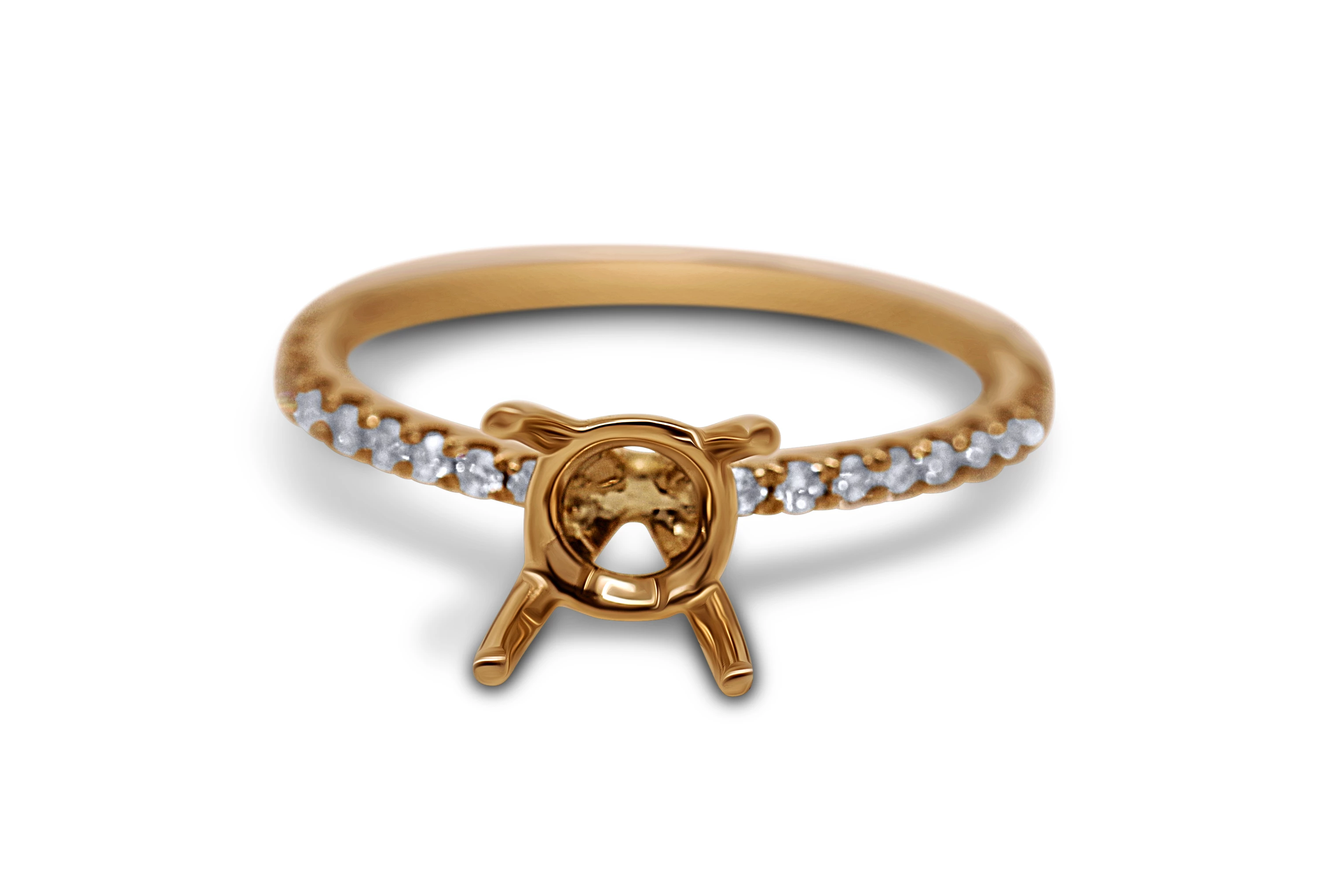 Pave Diamond Engagement Ring Setting - Sydney Rosen