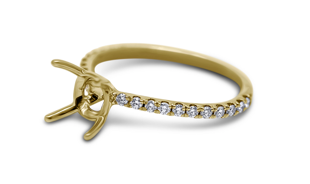 Pave Diamond Engagement Ring Setting - Sydney Rosen