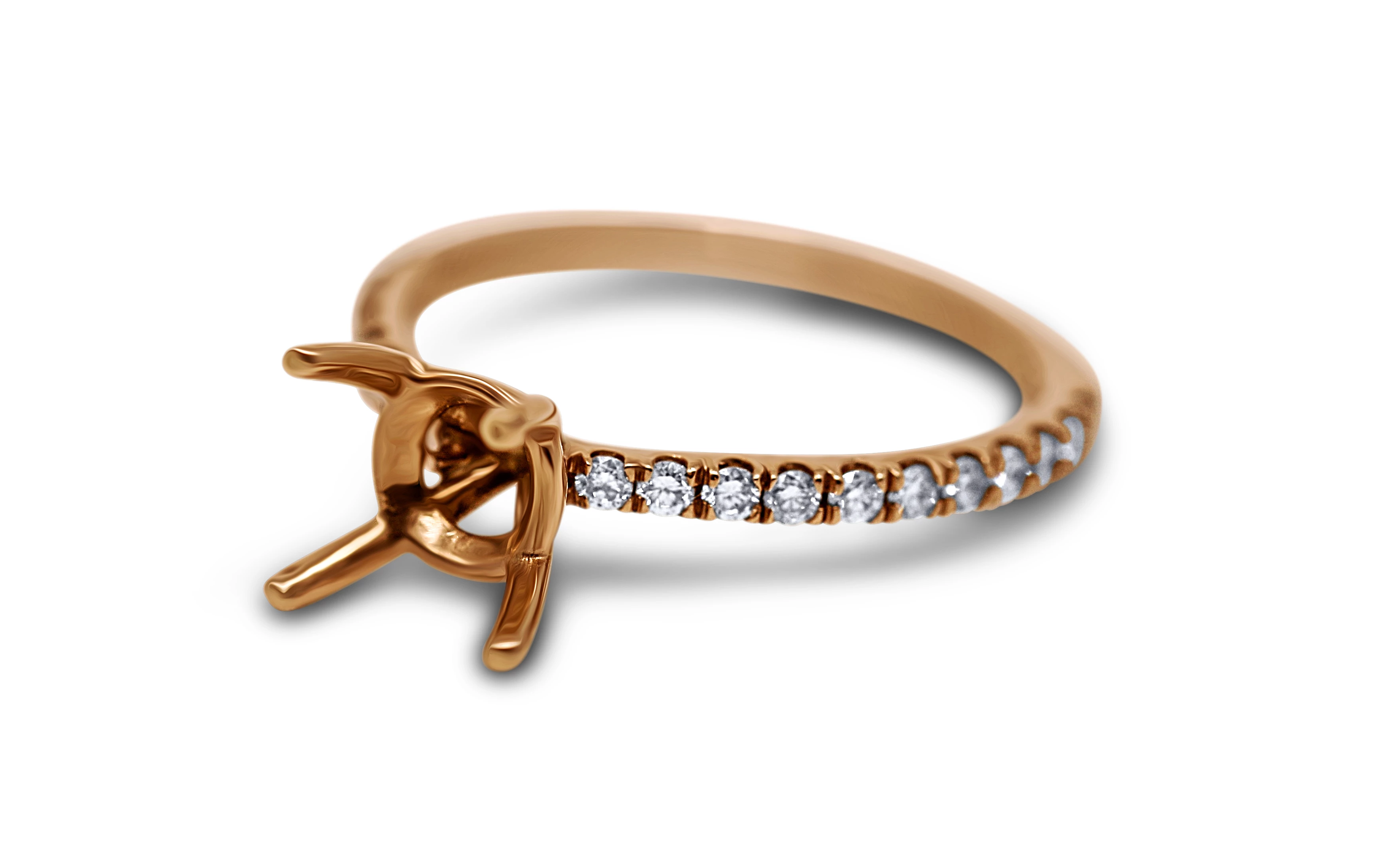 Pave Diamond Engagement Ring Setting - Sydney Rosen