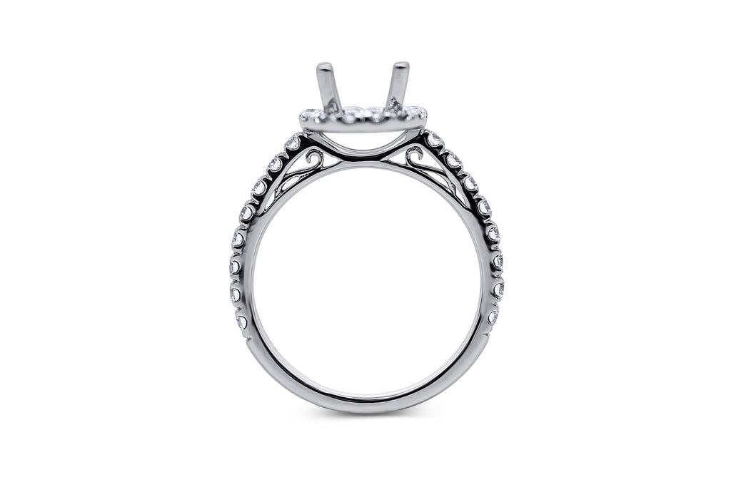 Oval Halo Style Diamond Engagement Ring Setting - Sydney Rosen