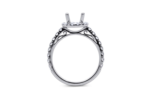 Oval Halo Style Diamond Engagement Ring Setting - Sydney Rosen