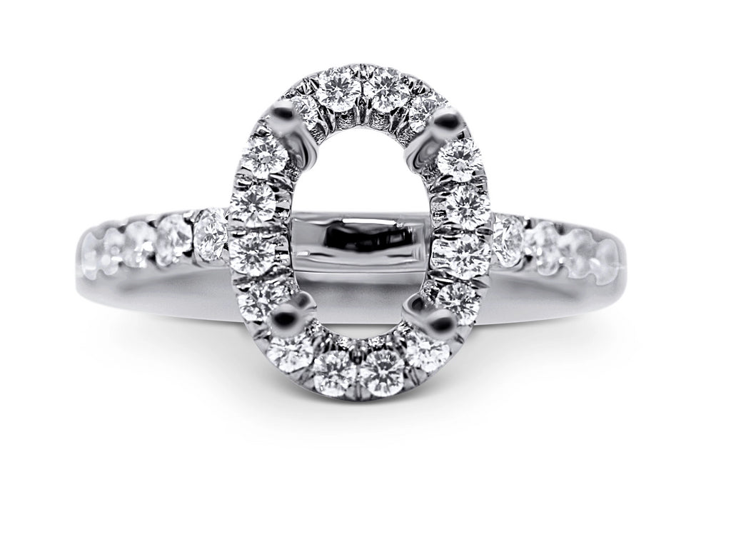 Oval Halo Style Diamond Engagement Ring Setting - Sydney Rosen