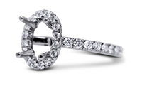 Oval Halo Style Diamond Engagement Ring Setting - Sydney Rosen