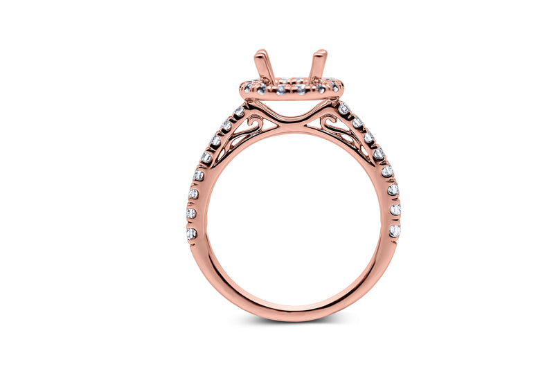 Oval Halo Style Diamond Engagement Ring Setting - Sydney Rosen