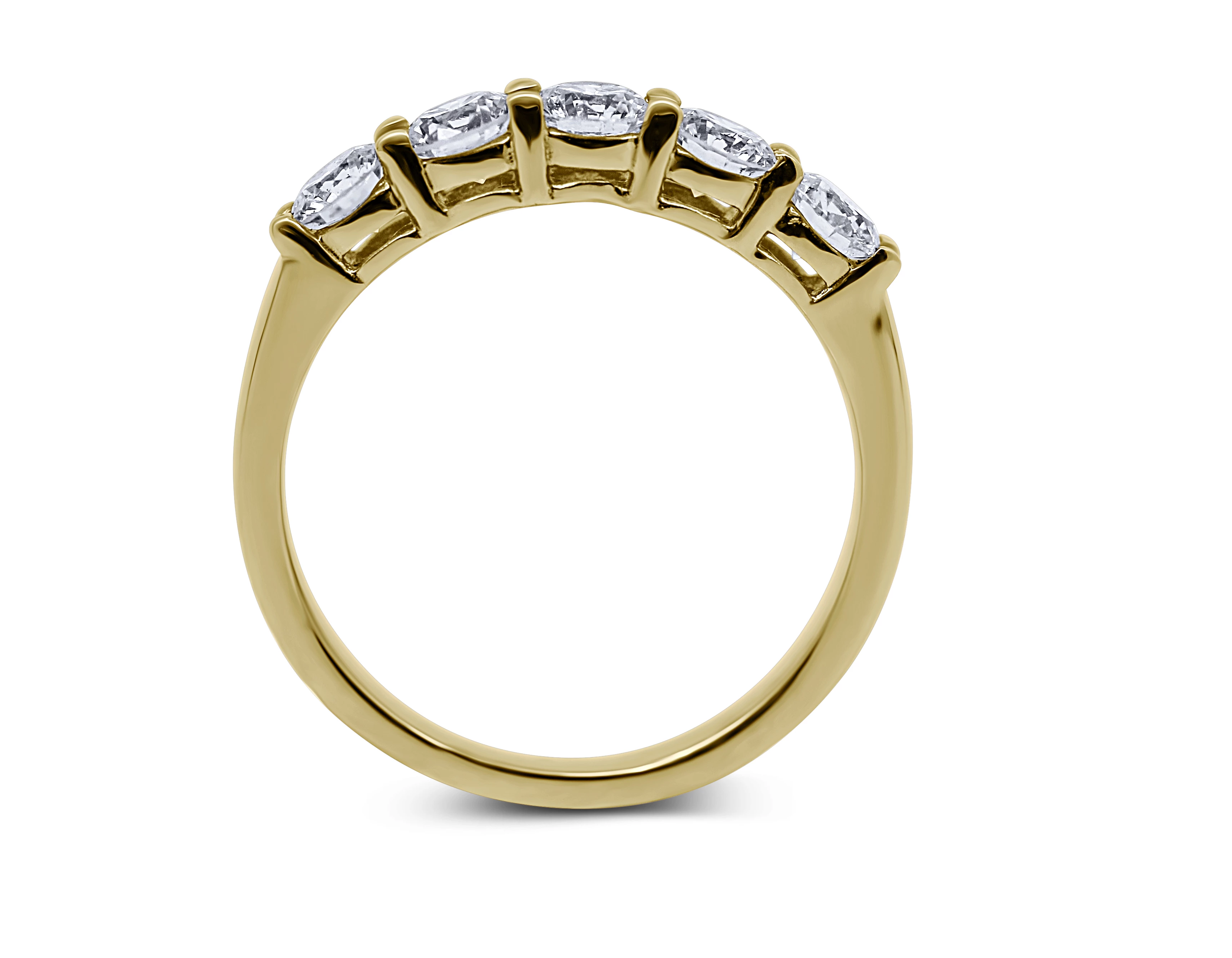 5-Stone Wedding Ring with Airline - Sydney Rosen