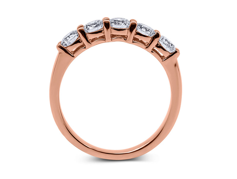 5-Stone Wedding Ring with Airline - Sydney Rosen