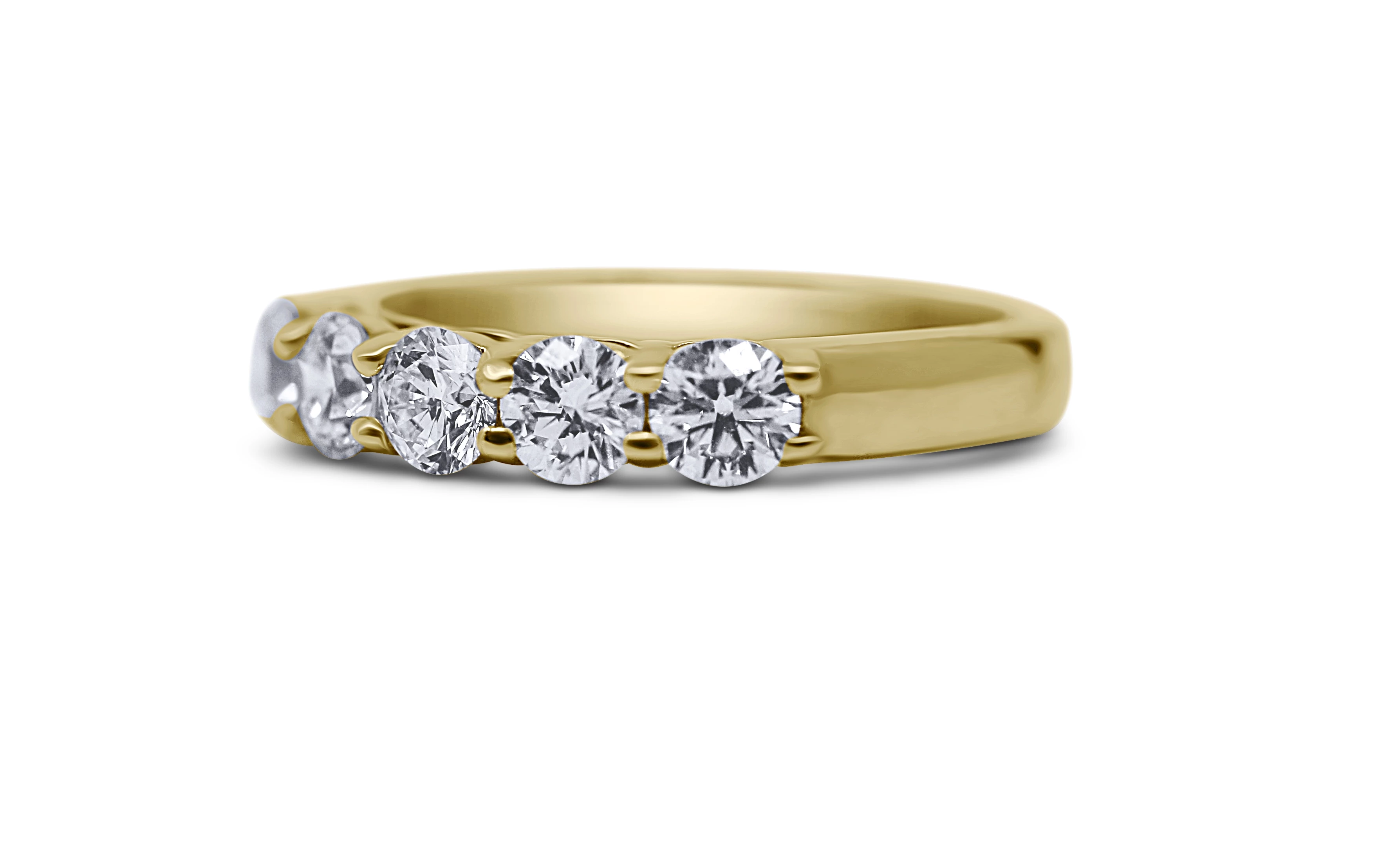 5-Stone Wedding Ring with Airline - Sydney Rosen