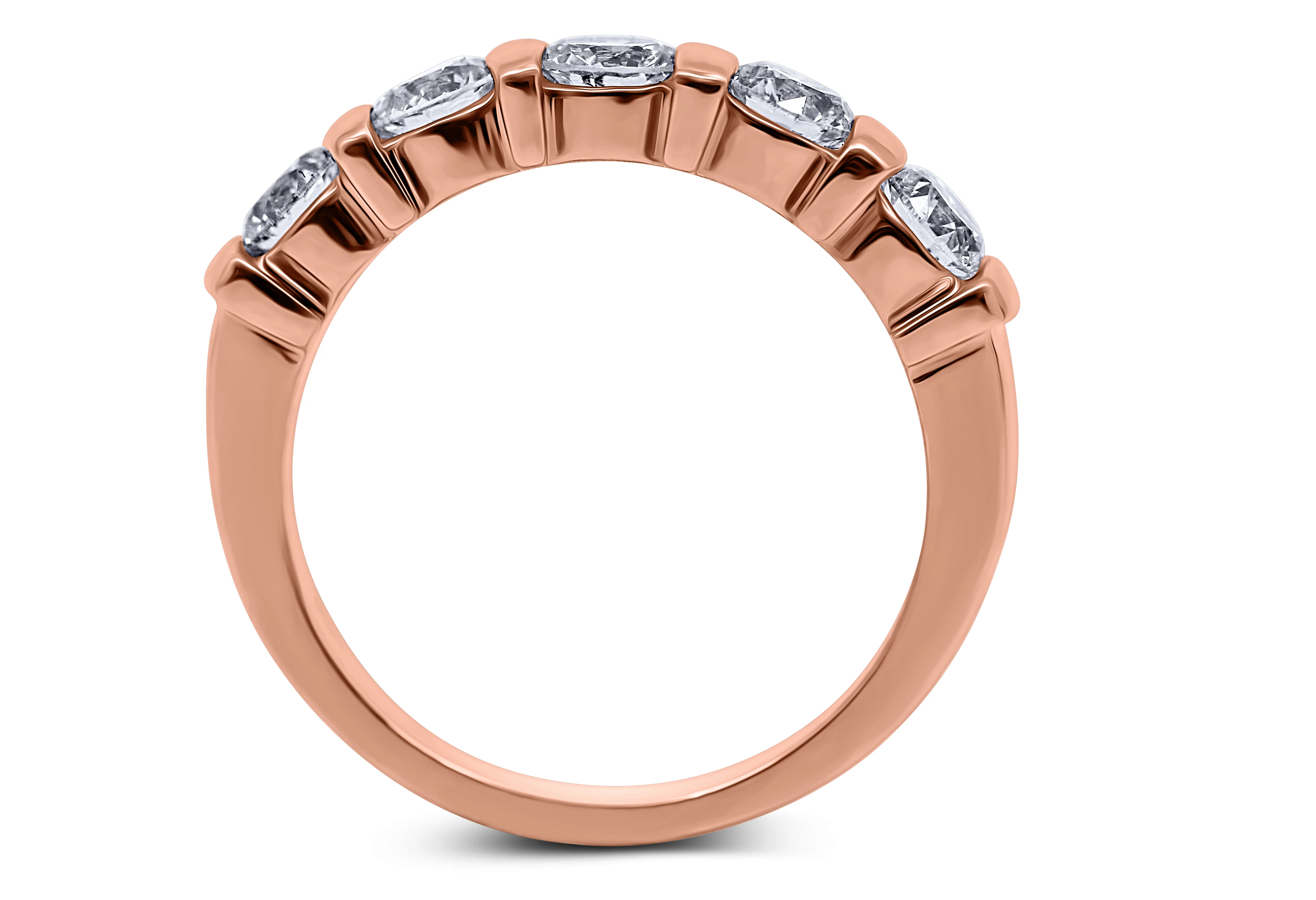 Bar Set 5-Stone Wedding Ring - Sydney Rosen