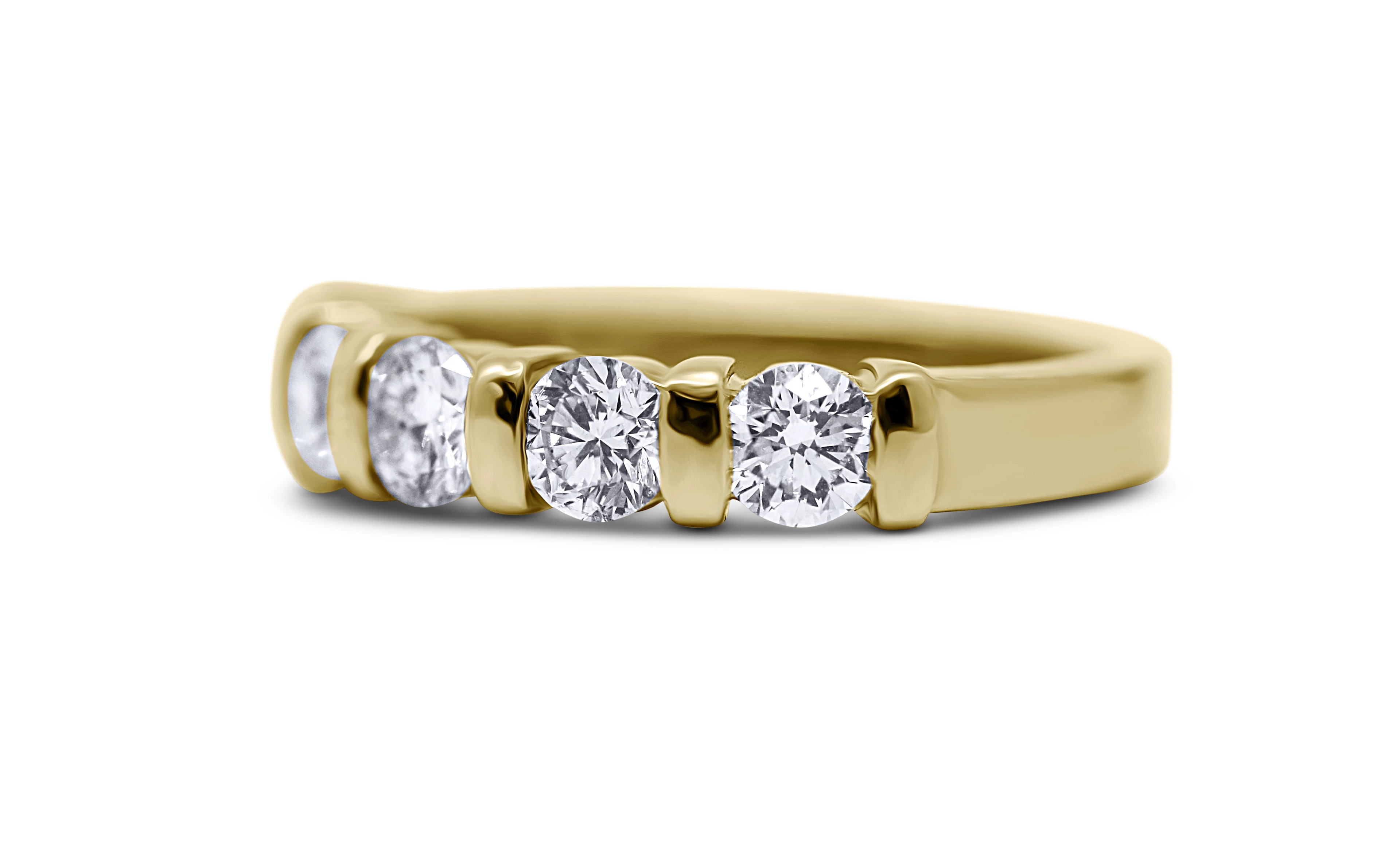 Bar Set 5-Stone Wedding Ring - Sydney Rosen