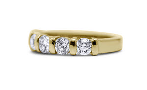 Bar Set 5-Stone Wedding Ring - Sydney Rosen