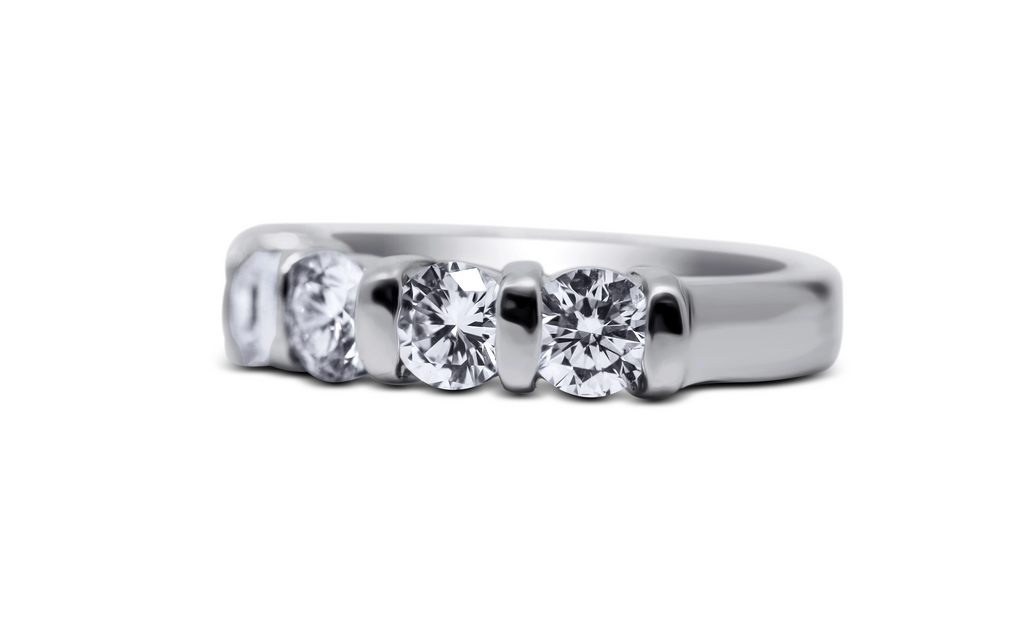 Bar Set 5-Stone Wedding Ring - Sydney Rosen