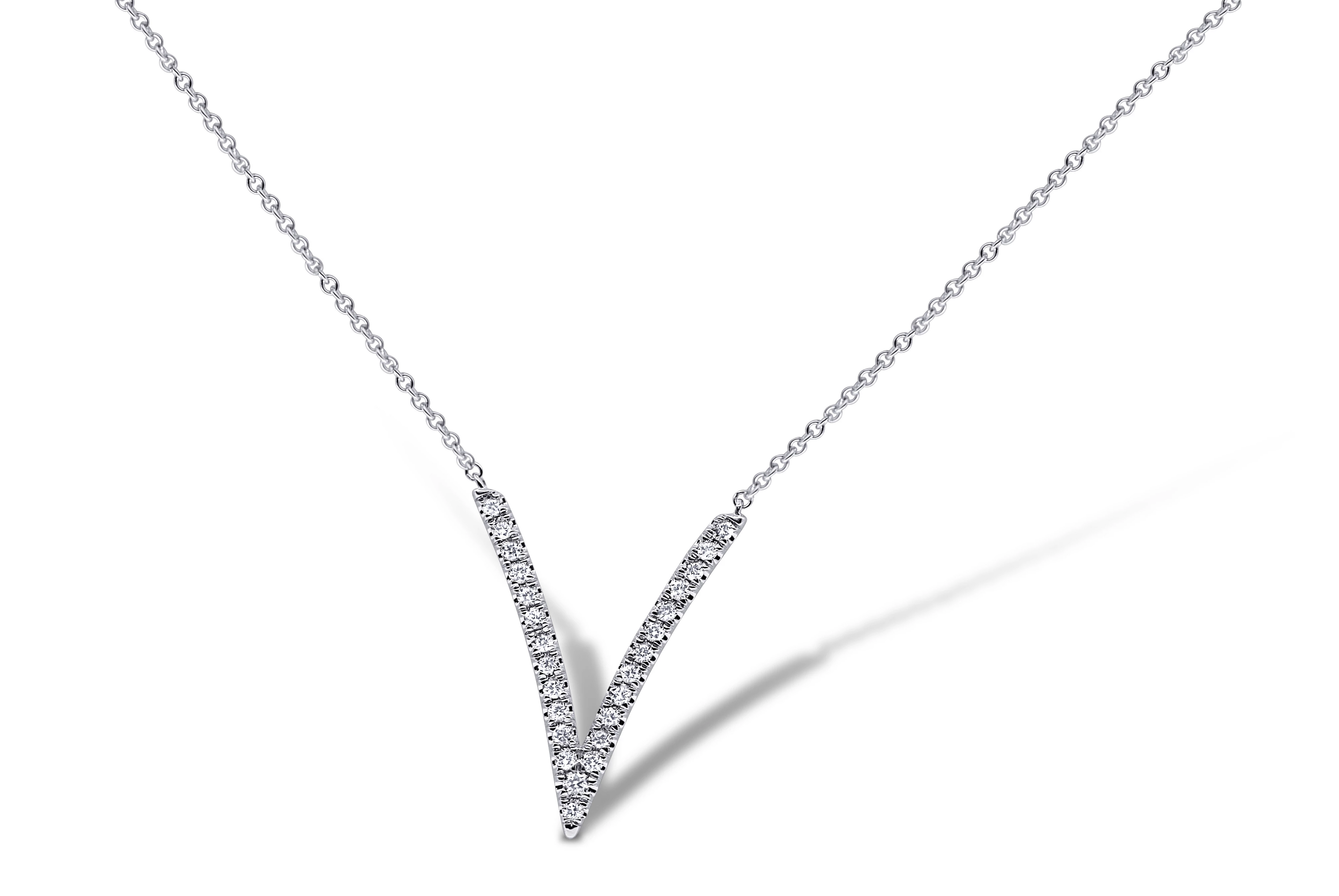 V Shaped Diamond Pendant - Sydney Rosen