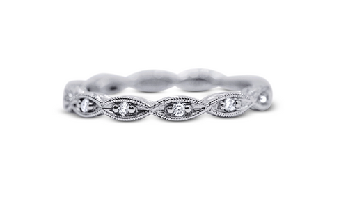 Stackable Diamond Wedding Ring - Sydney Rosen
