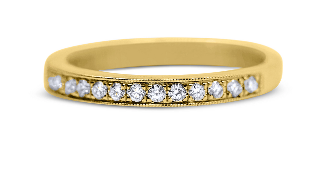 Bead Set Diamond Wedding Ring - Sydney Rosen