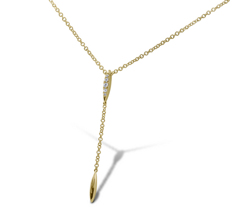 Lariat Drip Diamond Necklace - Sydney Rosen