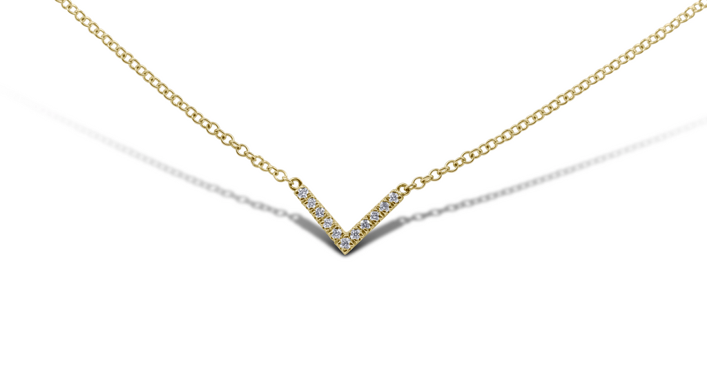 Petite Diamond V Pendant - Sydney Rosen