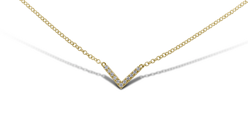 Petite Diamond V Pendant - Sydney Rosen