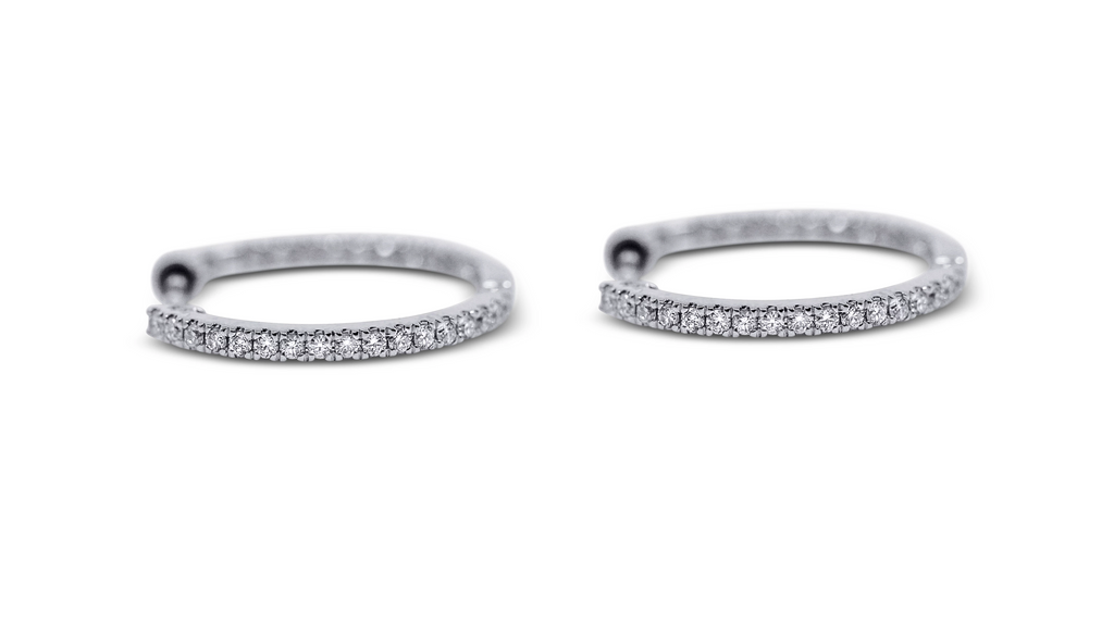 Inside Out Diamond Hoop Earrings - Sydney Rosen