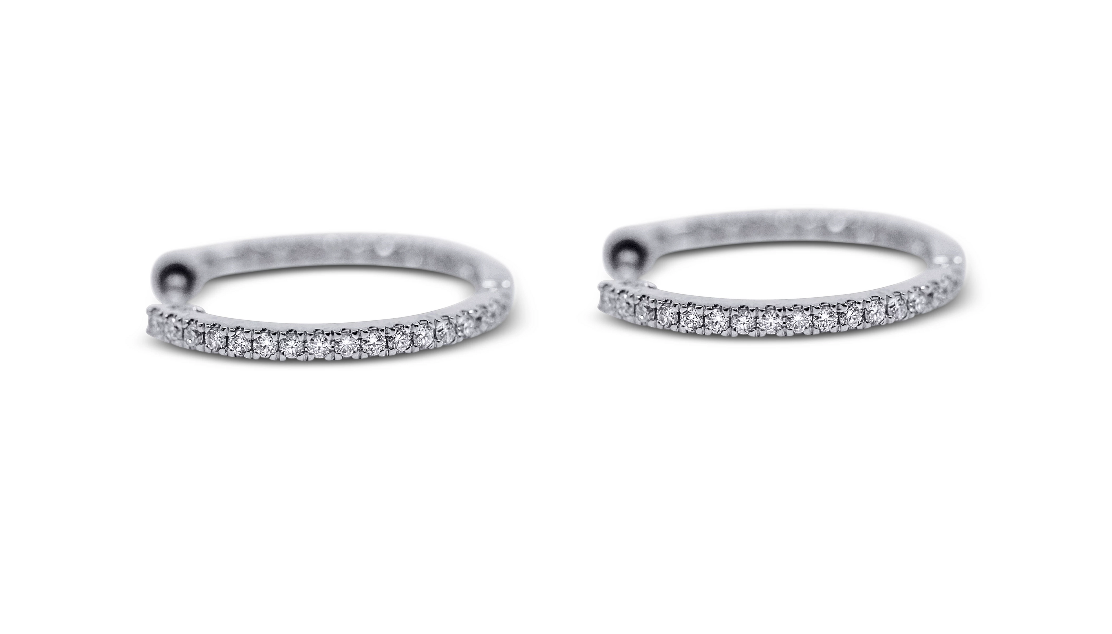 Inside Out Diamond Hoop Earrings - Sydney Rosen