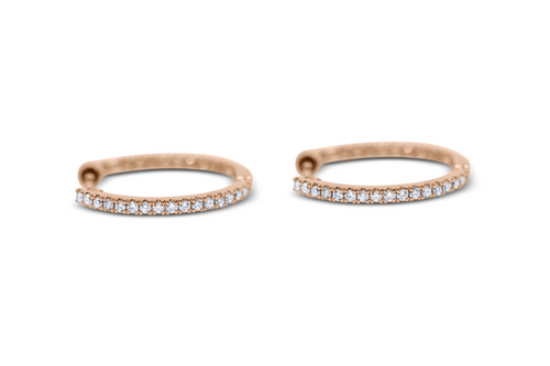 Inside Out Diamond Hoop Earrings - Sydney Rosen