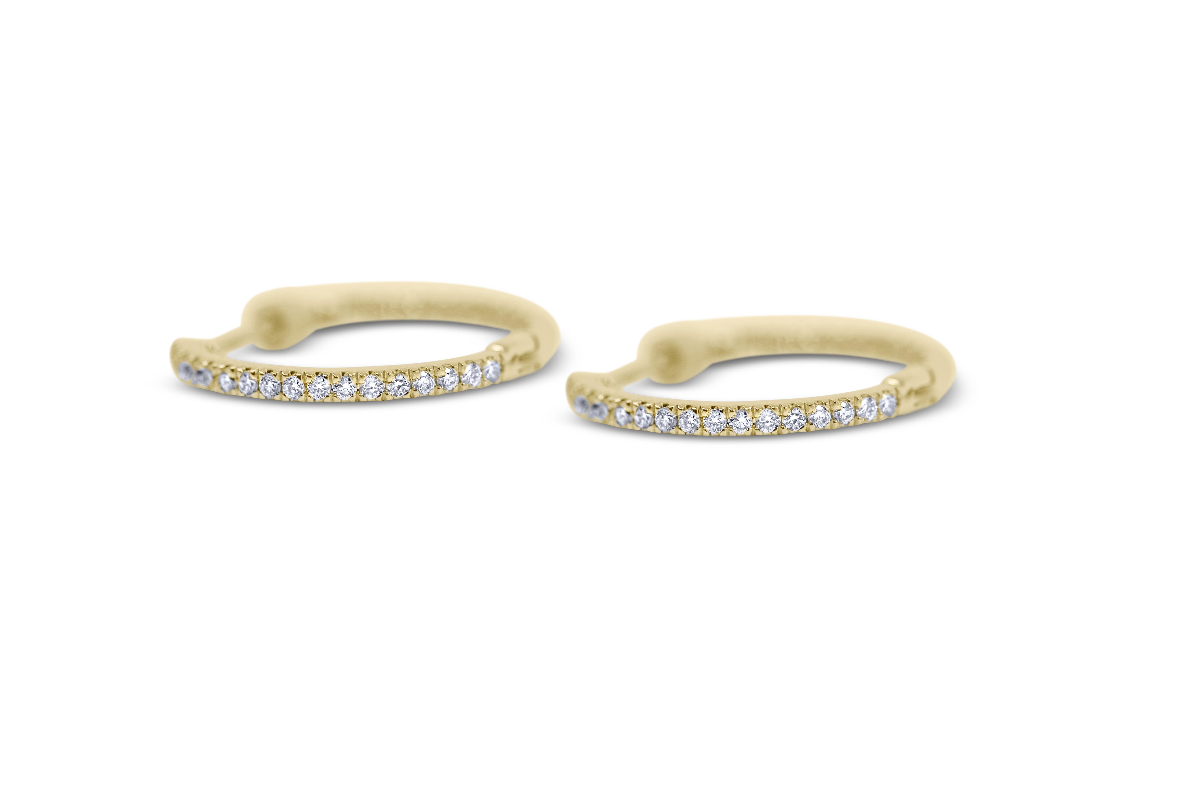 Inside Out Diamond Hoop Earrings - Sydney Rosen