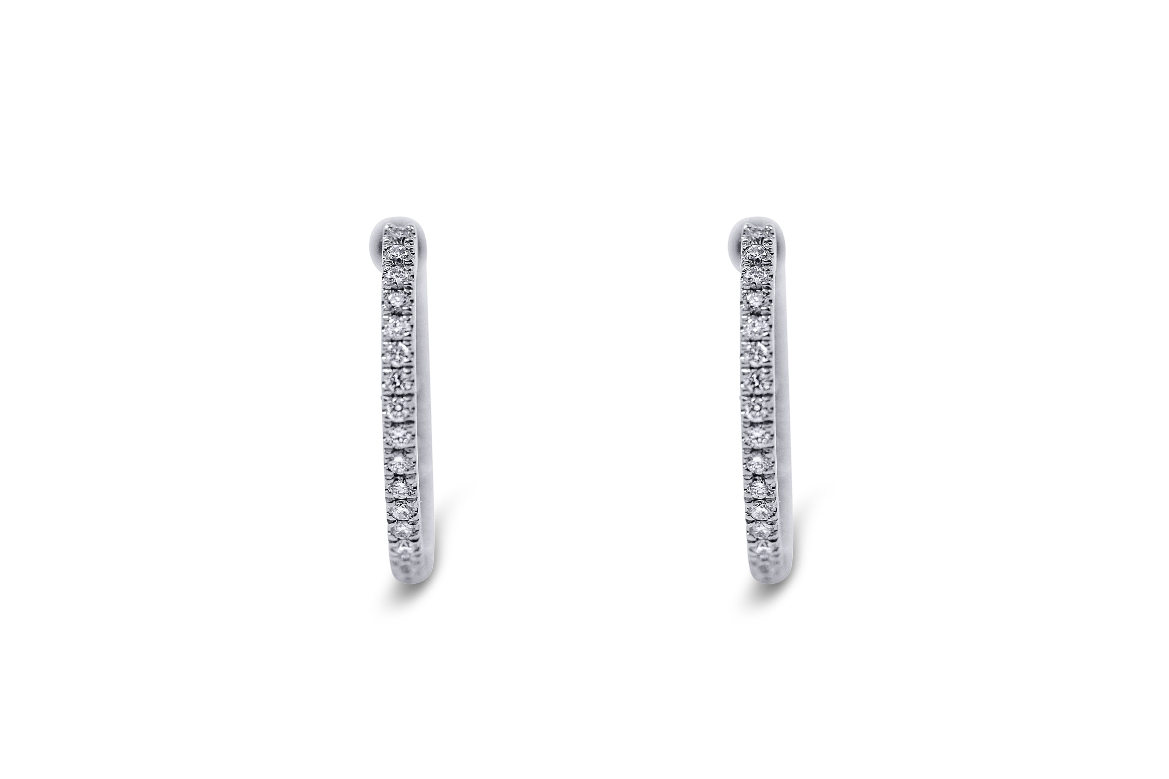 Inside Out Diamond Hoop Earrings - Sydney Rosen