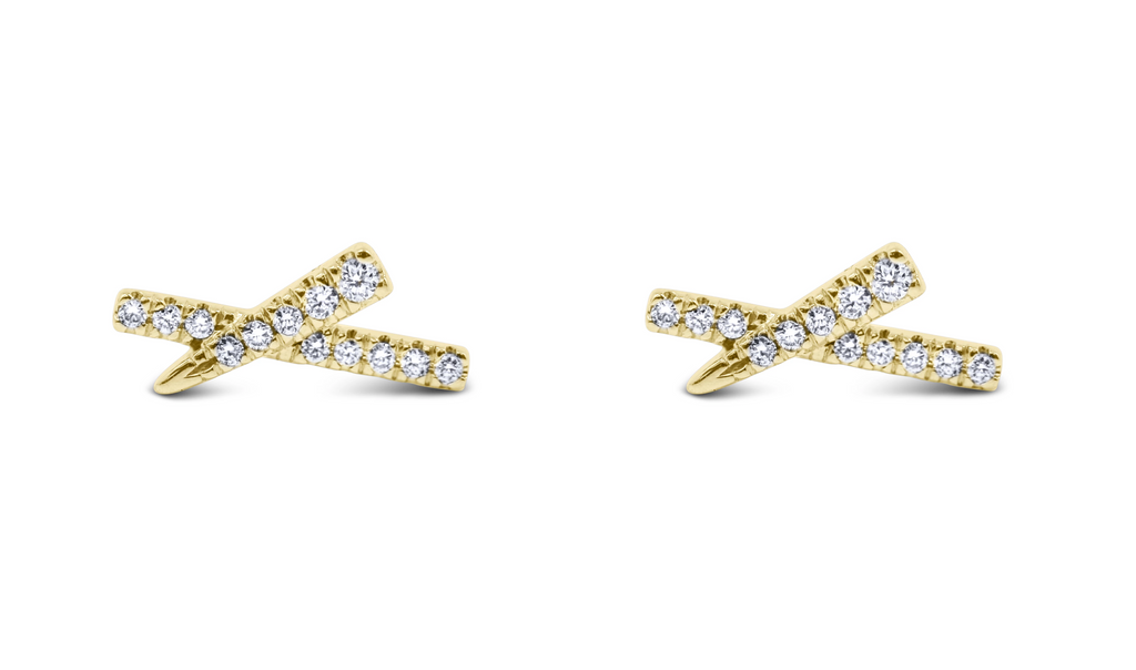 Diamond X Earrings - Sydney Rosen