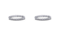 Bezel Set Huggy Hoop Earrings - Sydney Rosen