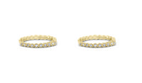 Bezel Set Huggy Hoop Earrings - Sydney Rosen