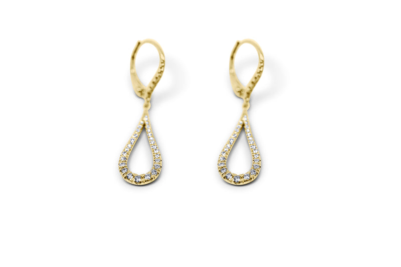 Tear Drop Diamond Earrings - Sydney Rosen
