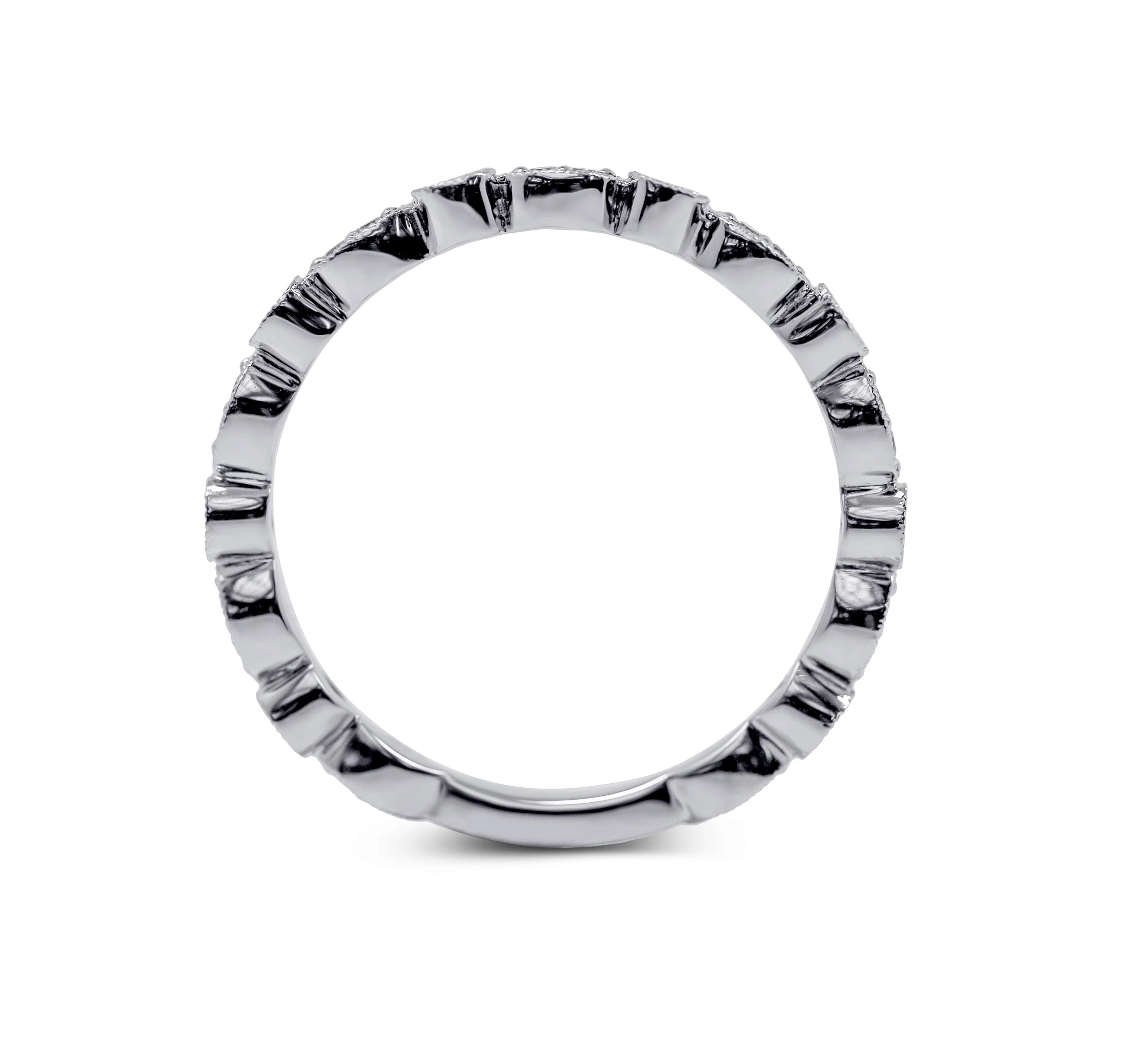 Diamond Stack Ring - Round and Marquise - Sydney Rosen