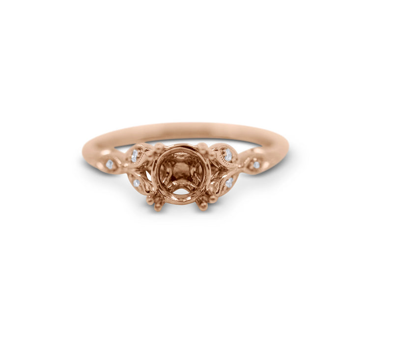 Floral Engagement Ring Setting - Sydney Rosen