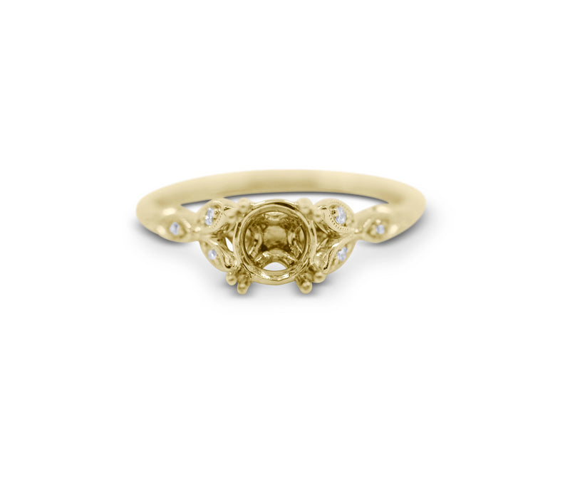 Floral Engagement Ring Setting - Sydney Rosen