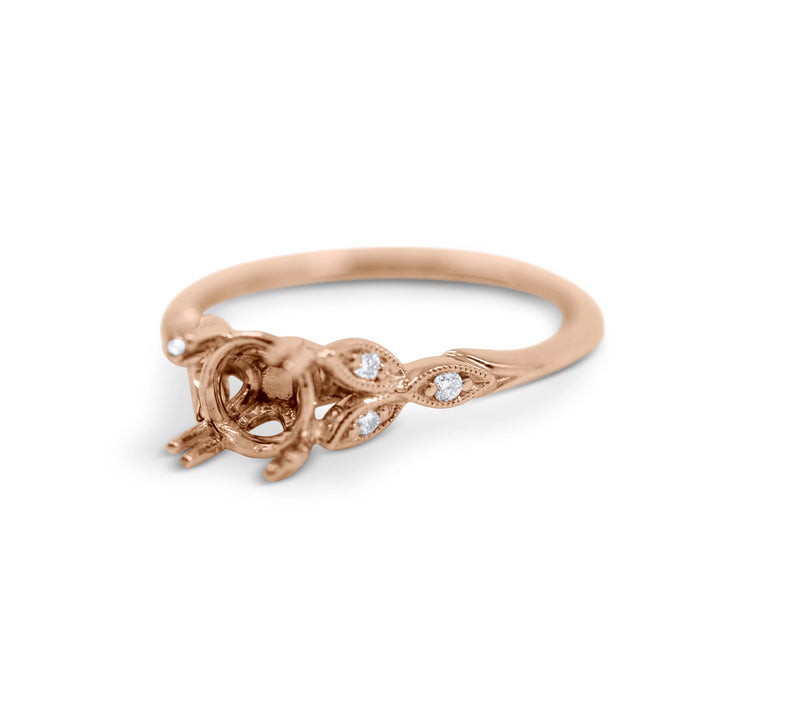 Floral Engagement Ring Setting - Sydney Rosen