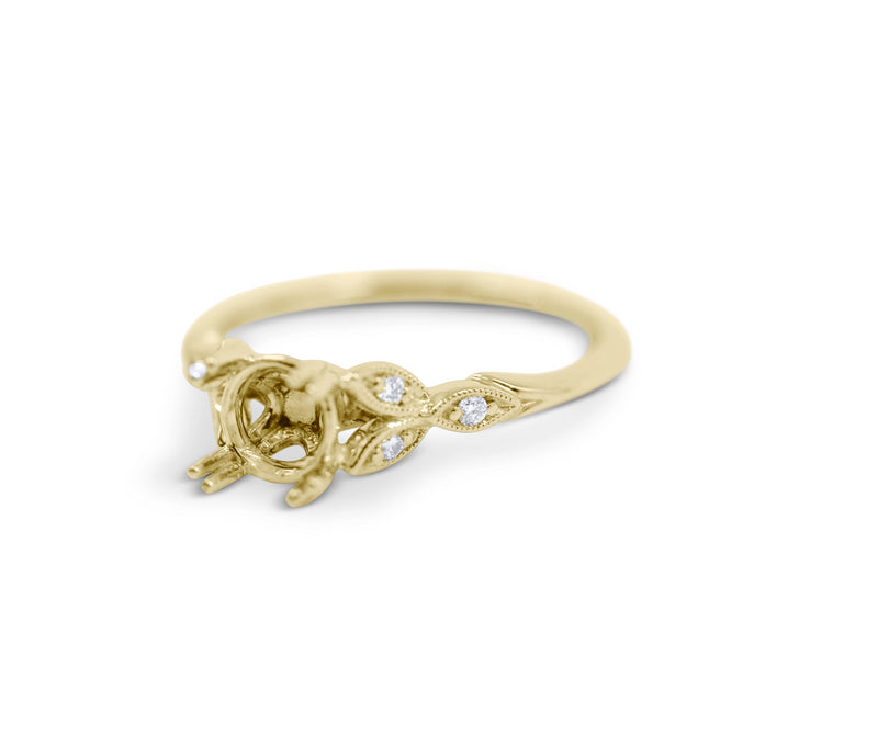 Floral Engagement Ring Setting - Sydney Rosen