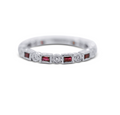 Diamond Stack Ring - Ruby and Diamond - Sydney Rosen