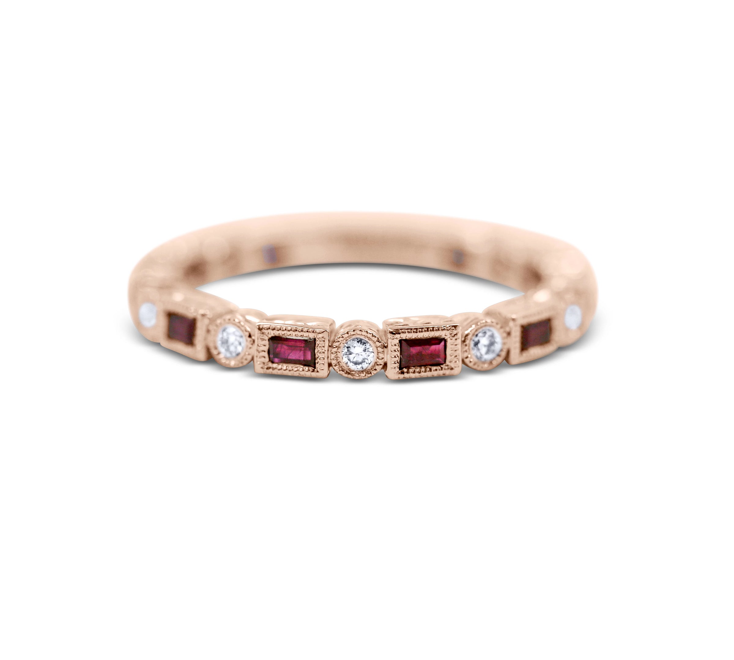 Half Eternity Ruby Stackable Ring | Temple & Grace AU