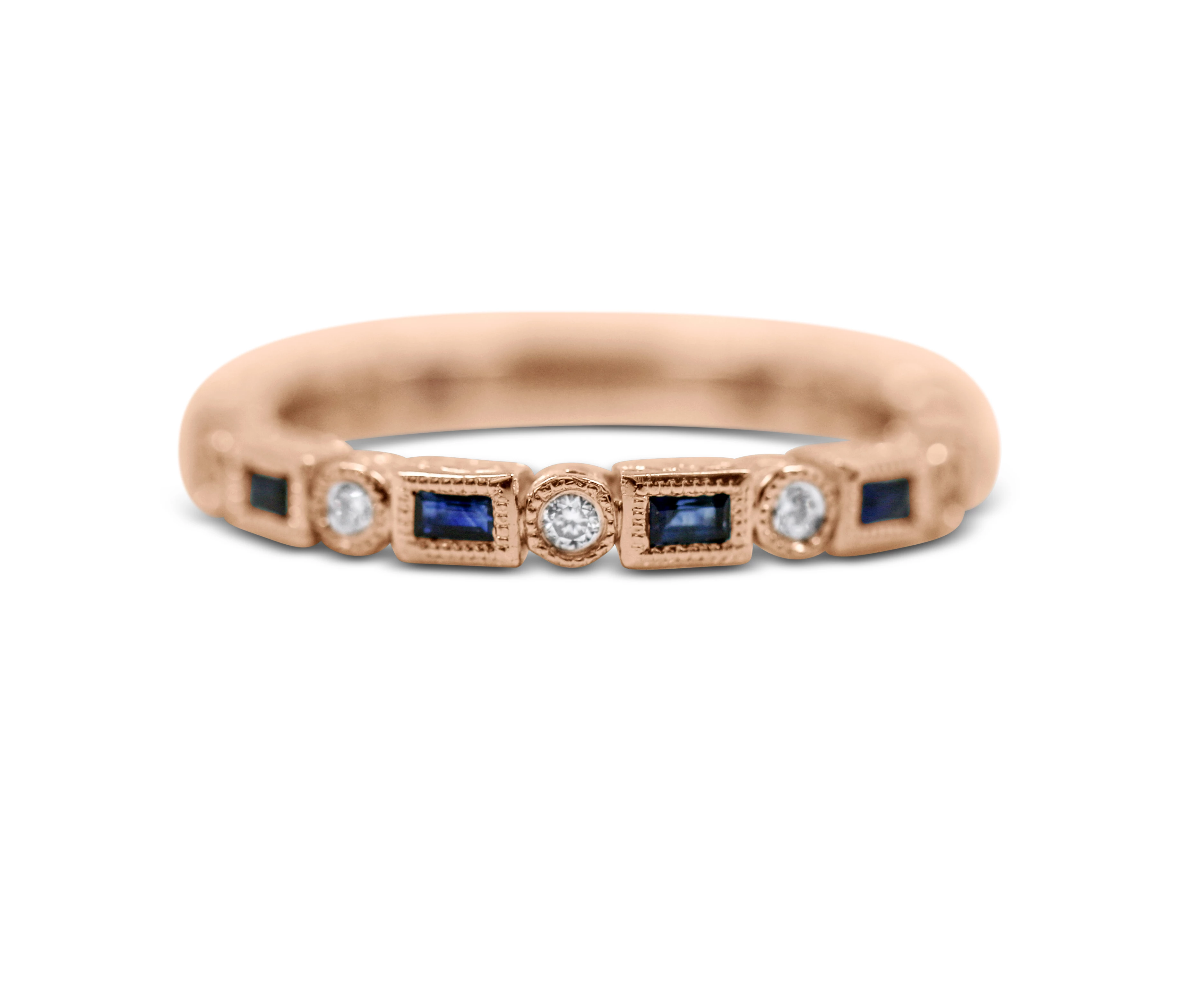 Diamond Stack Ring - Sapphire and Diamond - Sydney Rosen